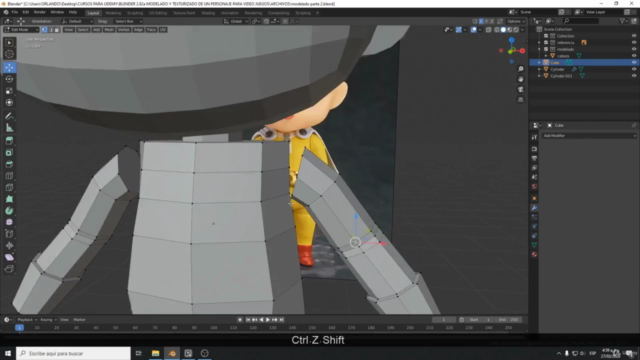 Blender 2.82a Creación de un Personaje 3D para Videojuegos – Screenshot 1
