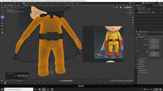 Blender 2.82a Creación de un Personaje 3D para Videojuegos – Screenshot 2