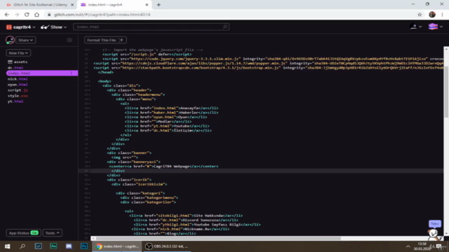 Glitch İle Site Oluşturmak – Screenshot 2