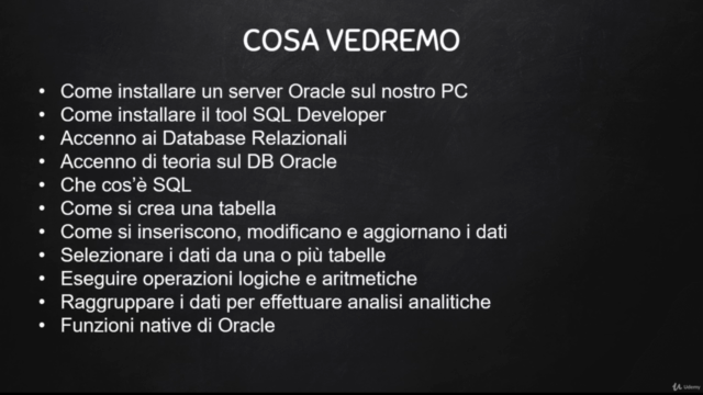 Corso Base di SQL per Oracle – Screenshot 2