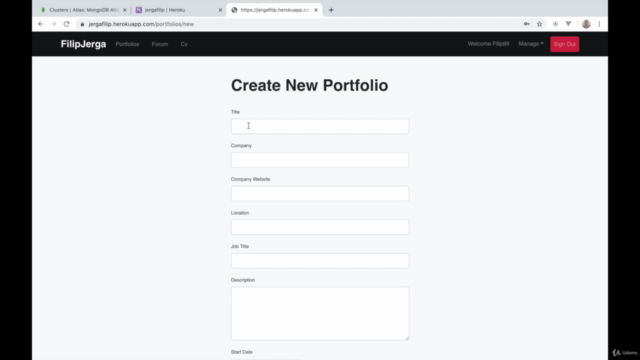 Next.js and Apollo - Portfolio App (w/ React, GraphQL, Node) – Screenshot 2