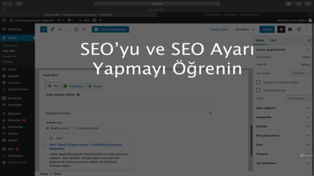 Dijital Dünyada Yerinizi Alın - Wordpress ile Blog Kuruyoruz – Screenshot 4