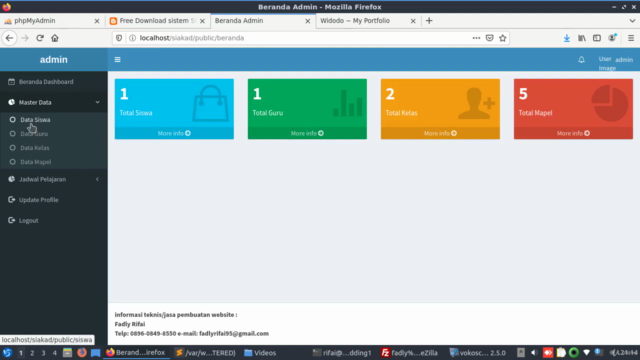 Tutorial membuat SIAKAD dengan Framework Laravel 5.8 – Screenshot 1