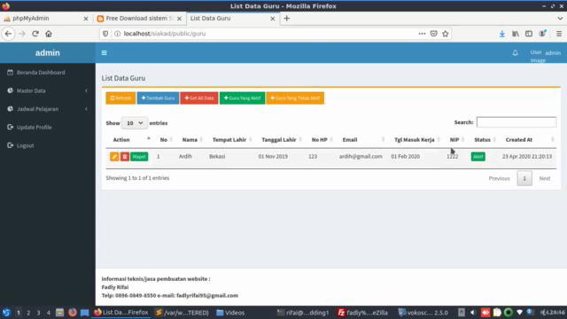 Tutorial membuat SIAKAD dengan Framework Laravel 5.8 – Screenshot 2