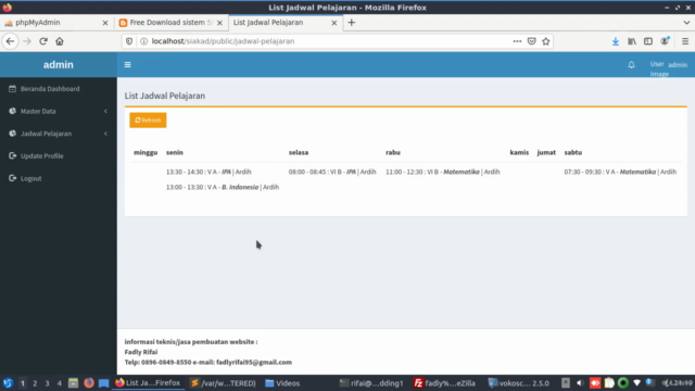 Tutorial membuat SIAKAD dengan Framework Laravel 5.8 – Screenshot 4