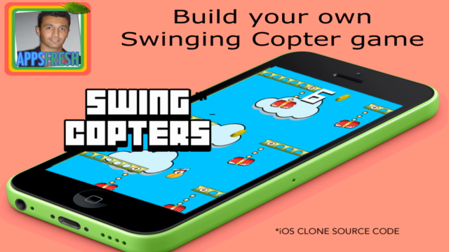 Game Reskinning. iOS Swing Copters* Source Code Template – Screenshot 1