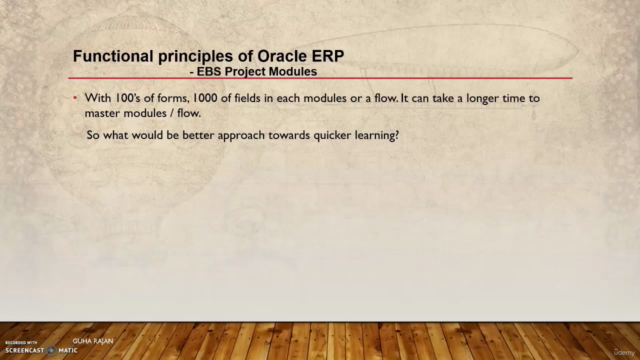 Functional Principles of Oracle ERP (EBS) - Project Modules – Screenshot 1