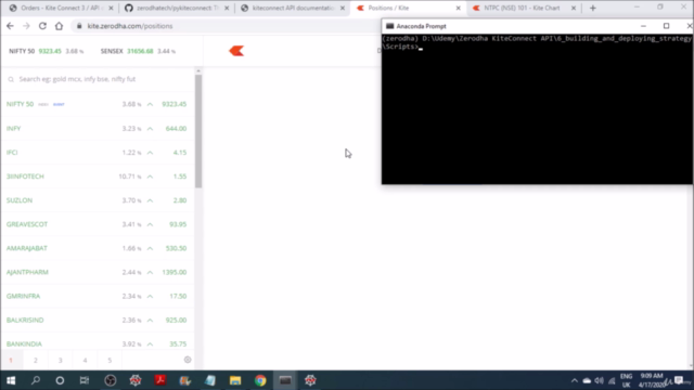 Algorithmic Trading on KiteConnect Platform – Screenshot 1