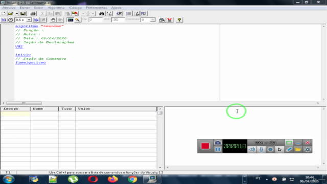 Estude lógica de programação com Visualg – Screenshot 1