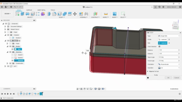 Fusion 360, Master Sketches, Components & Rendering – Screenshot 3