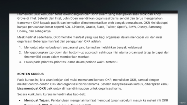 Kursus Lengkap Menguasai Framework OKR – Screenshot 4