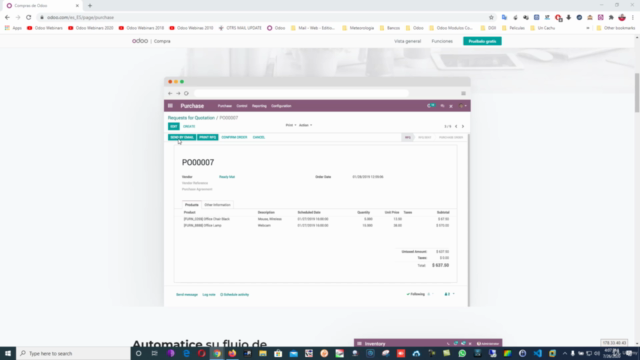 Curso de Odoo 13 14 15 16 17 18 Modulo de Compras – Screenshot 1
