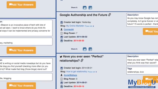 Content marketing & influence building w/ MyBlogU – Screenshot 2