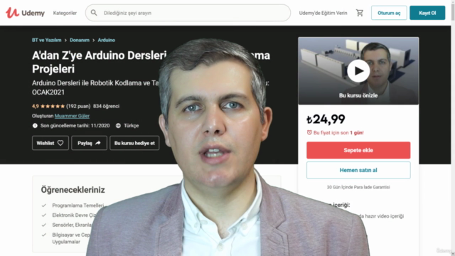 A'dan Z'ye Arduino Dersleri ve Robotik Kodlama Projeleri – Screenshot 1