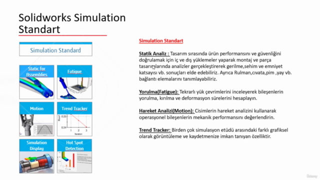 Solidworks Simulation Parça ve Montaj Analiz Eğitimi – Screenshot 1