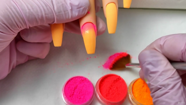 Summer nail art decorations with neon pigment powders – Screenshot 3