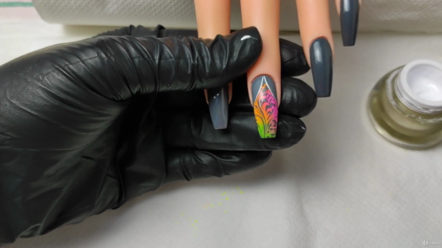 Summer nail art decorations with neon pigment powders – Screenshot 4