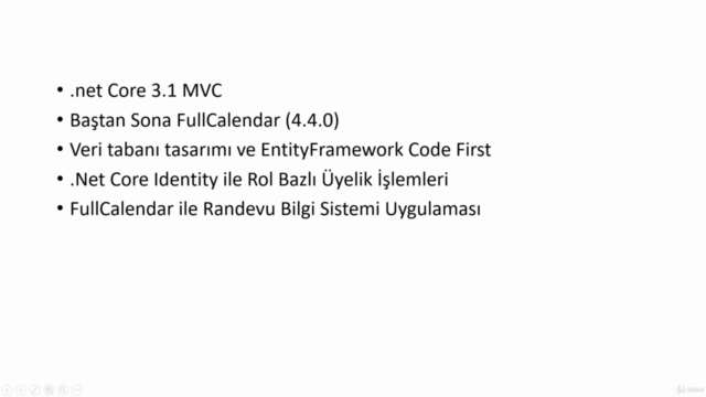 Komple FullCalendar .Net Core MVC Randevu Sistemi Projesiyle – Screenshot 2