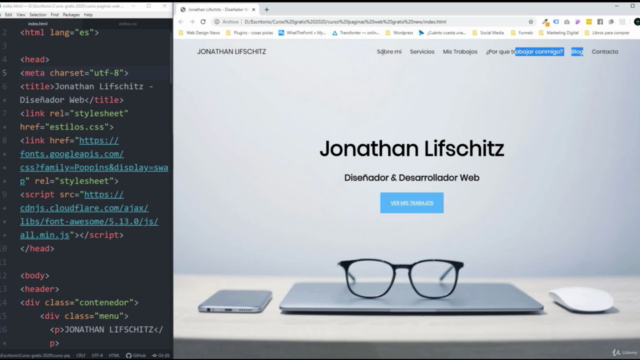 Crear una Página Web Moderna Desde Cero Para Principiantes – Screenshot 1