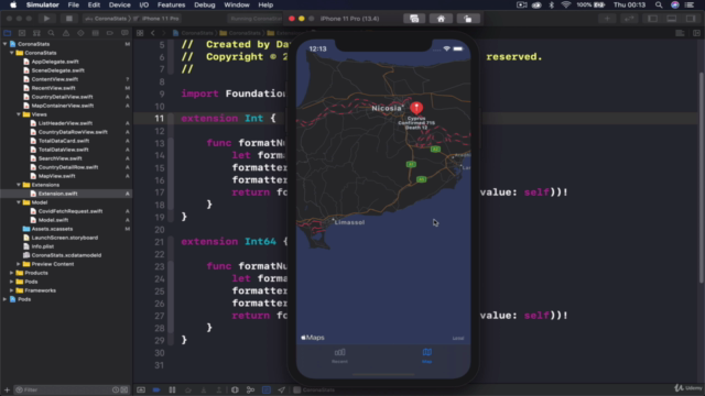 SwiftUI Covid19 Statistics tracking with REST API & Swift 5 – Screenshot 3