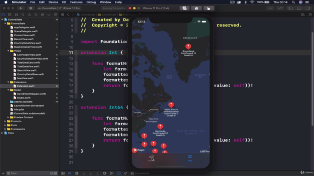 SwiftUI Covid19 Statistics tracking with REST API & Swift 5 – Screenshot 4