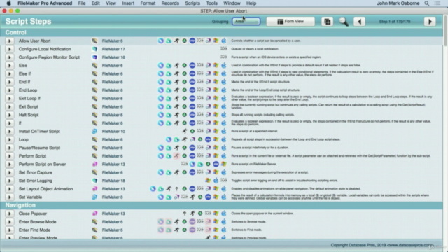 FileMaker Scripting Reference – Screenshot 1