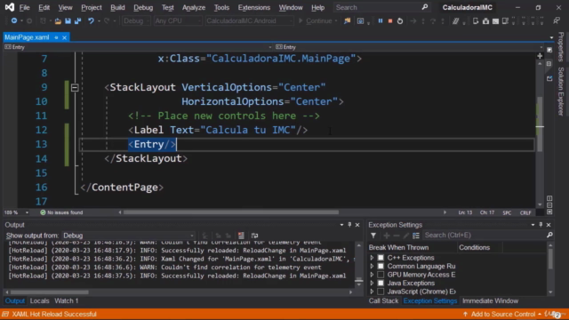 Crea tu primer aplicación con Xamarin Forms – Screenshot 1