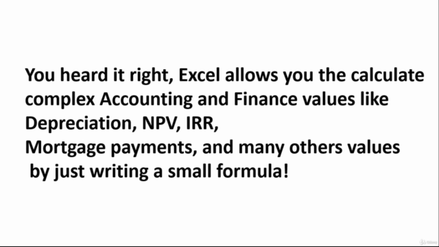 Microsoft Excel for Finance, Accounting & Financial Analysis – Screenshot 1