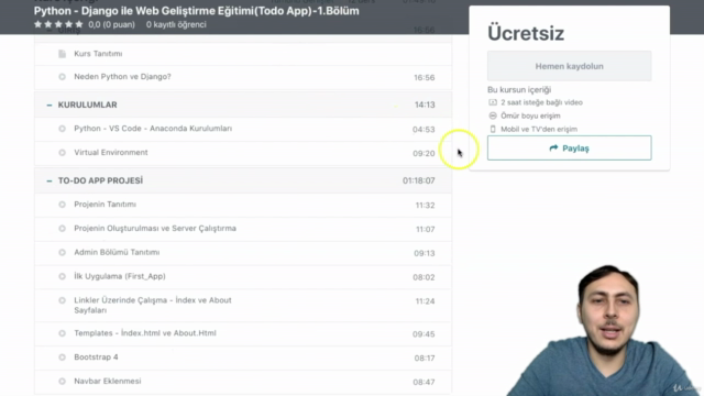 Python - Django ile Web Geliştirme Eğitimi(Todo App)-2.Bölüm – Screenshot 2