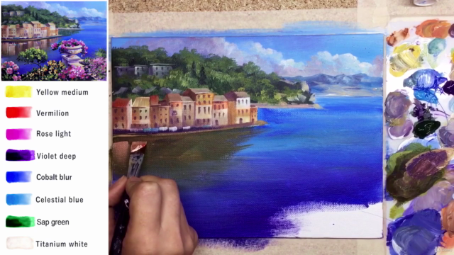 Acrylic lesson - Mediterranean city - Landscape – Screenshot 2