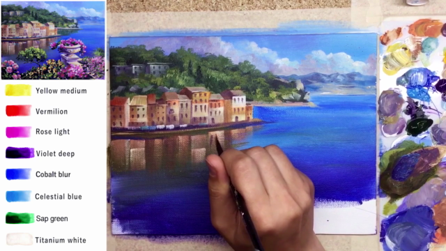 Acrylic lesson - Mediterranean city - Landscape – Screenshot 3