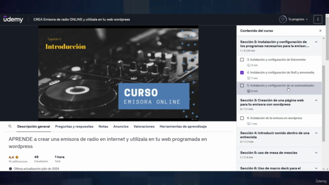 CREA Emisora de radio ONLINE y utilízala en tu web wordpress – Screenshot 1