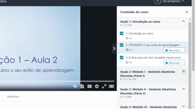 Estatística, Probabilidade e Linguagem R – Screenshot 2