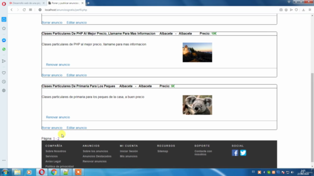 Desarrollo web de anuncios clasificados PHP y MySQL – Screenshot 4