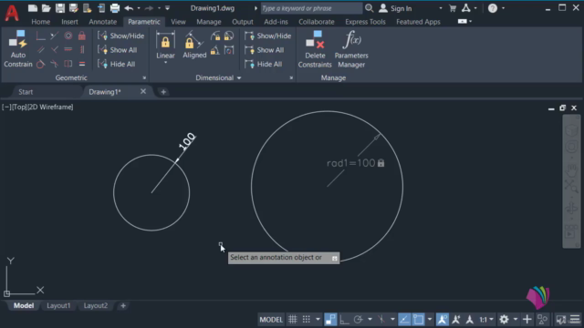 Advanced AutoCAD 2021 : Parametric Drawing - Screenshot_04