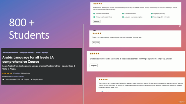 Arabic Language for all levels | A comprehensive Course – Screenshot 4