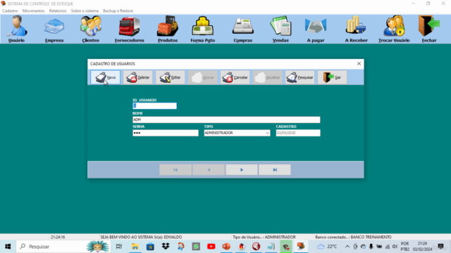 Delphi Criando Sistema de Controle de estoque passo a passo – Screenshot 1