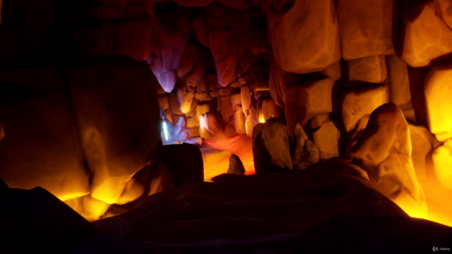 Creating Stylized Lava Cave Game Environment - Screenshot_01