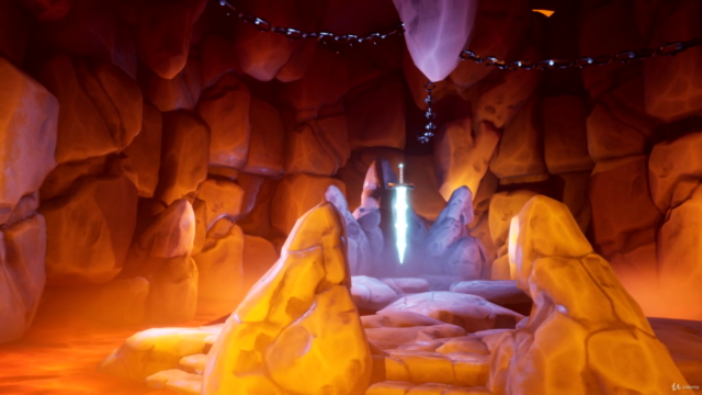Creating Stylized Lava Cave Game Environment - Screenshot_02