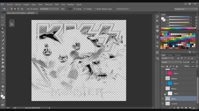 Serigrafia separacion de colores cuatricromia en Photoshop – Screenshot 4
