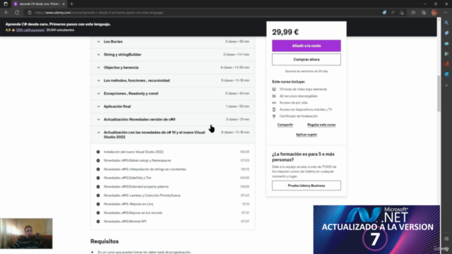 Aprende C# desde cero. Incluye las novedades de C#11 – Screenshot 1