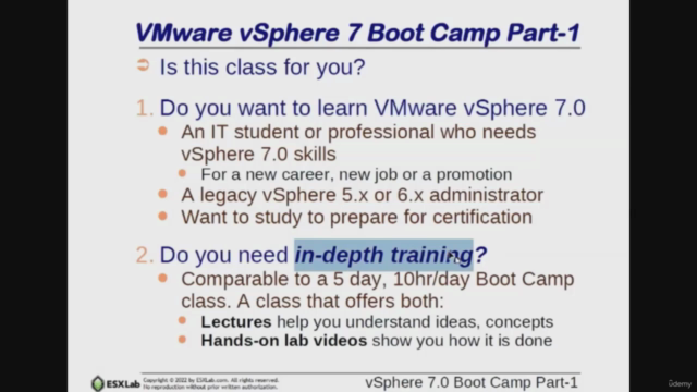 Mega Course - VMware vSphere 7.0 Boot Camp - Part 1 w. Ebook – Screenshot 1