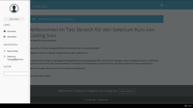 Kurs: Testautomatisierung mit Selenium für Java + Python – Screenshot 3