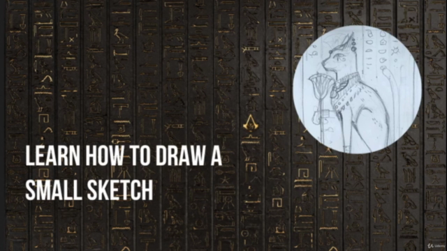 Egyptian cat in technique: Drawing White Over Black - Screenshot_02