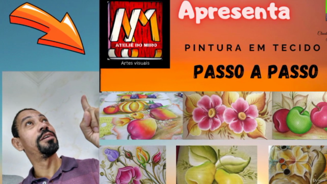 PINTURA EM TECIDO COMPLETO PASSO A PASSO – Screenshot 2