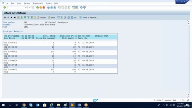 SAP ECC and S/4 HANA MM-WM-SD Integration Course – Screenshot 4