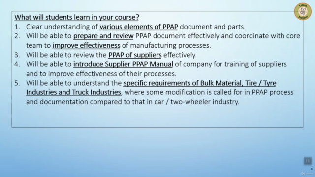 IATF 16949 Core Tool- Production Part Approval Process- PPAP – Screenshot 3