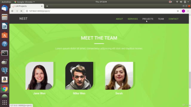 Build three custom, functional websites in Django 3.0 – Screenshot 2