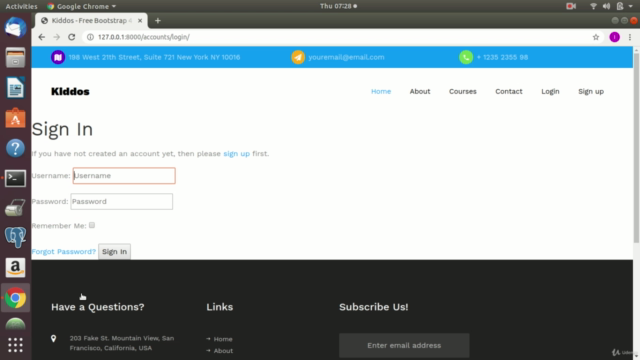 Build three custom, functional websites in Django 3.0 – Screenshot 4