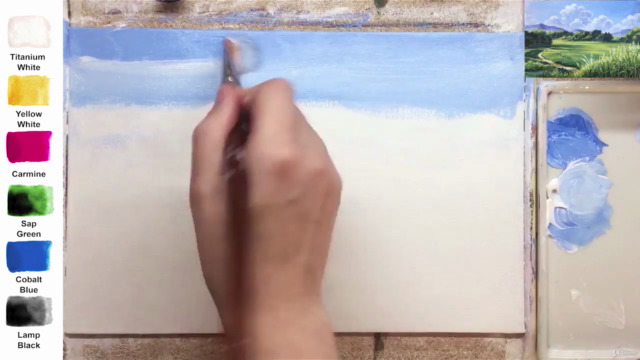 Acrylic lesson - Summer fields - Landscape – Screenshot 1